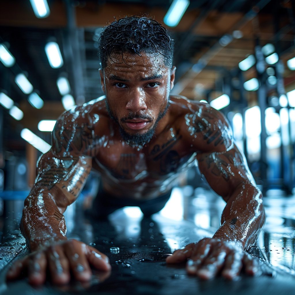 Man performing FST-7 training exercises in the gym as part of the complete guide to FST-7 training