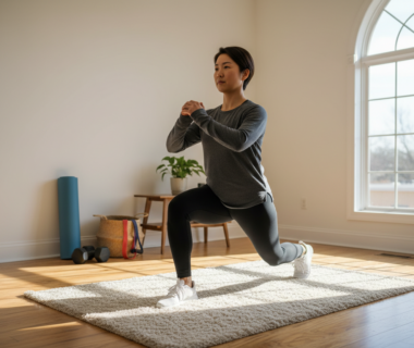 proper walking lunge form at home
