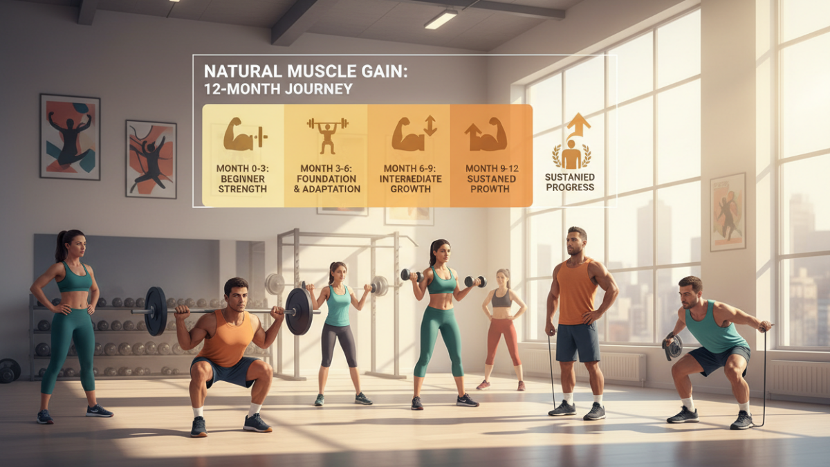 realistic natural muscle gain timeline