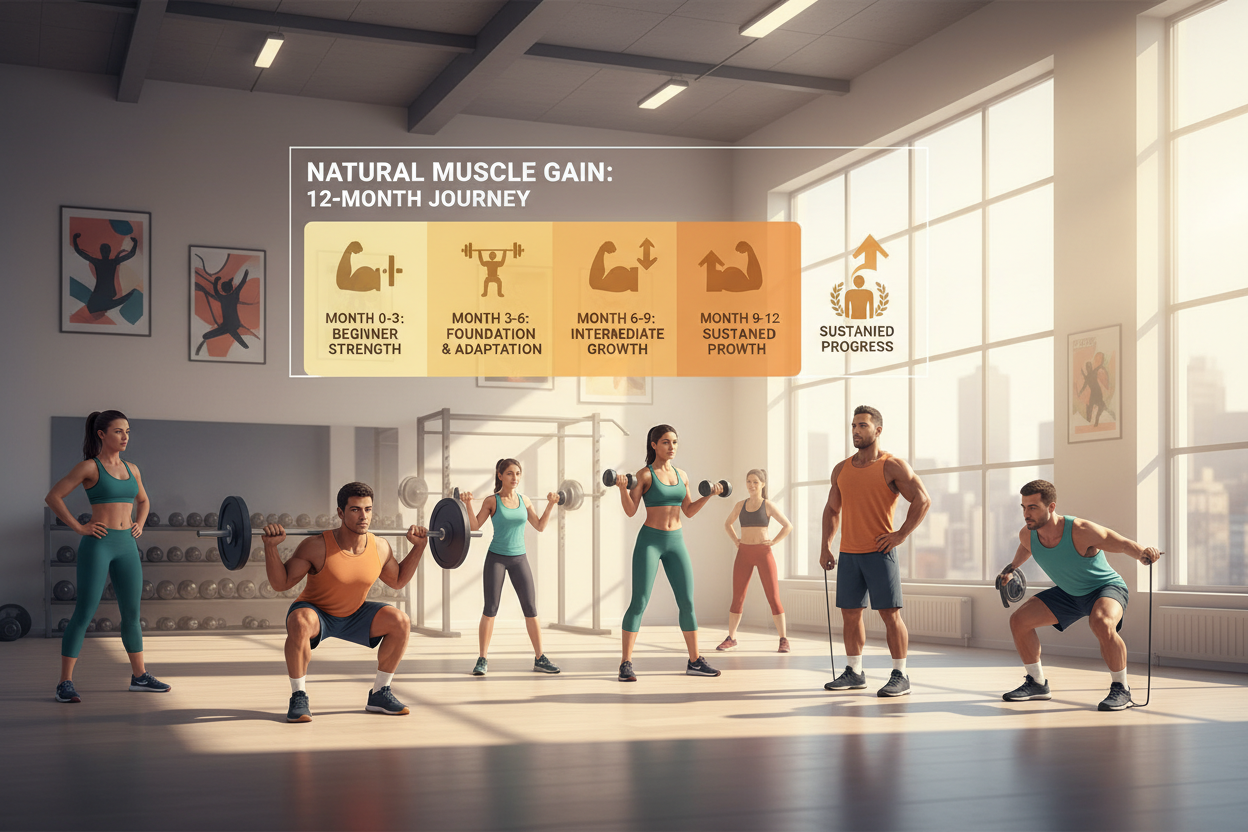 Realistic Natural Muscle Gain Timeline for Beginners and Intermediates