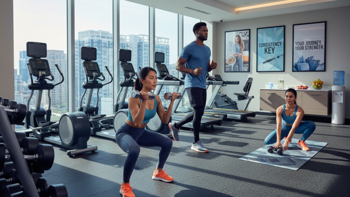 hotel gym workout routine for travelers